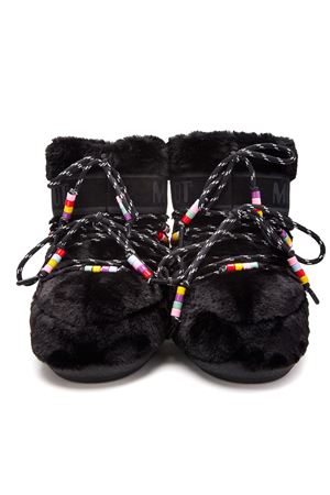 Icon Low Black Faux-Fur Beads Boots MOON BOOT | 80D1409470N001